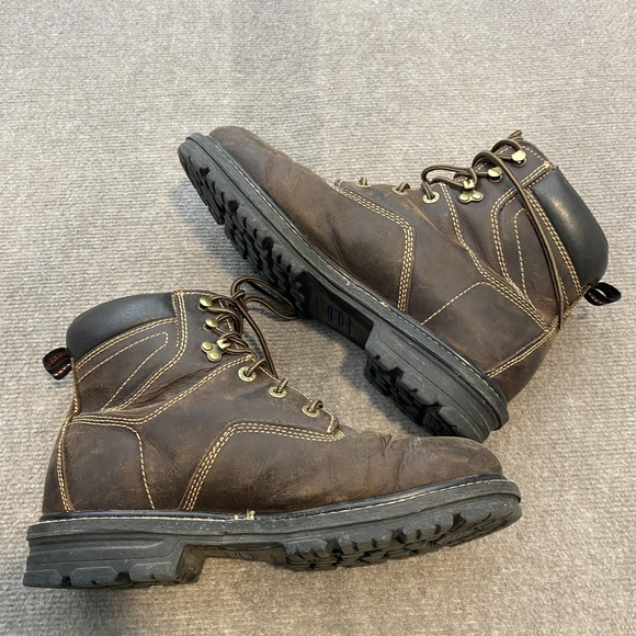 Wolverine Work Boots Mens Size 10.5 Brown Leather Slip Oil Resistant W08688 - Picture 9 of 12